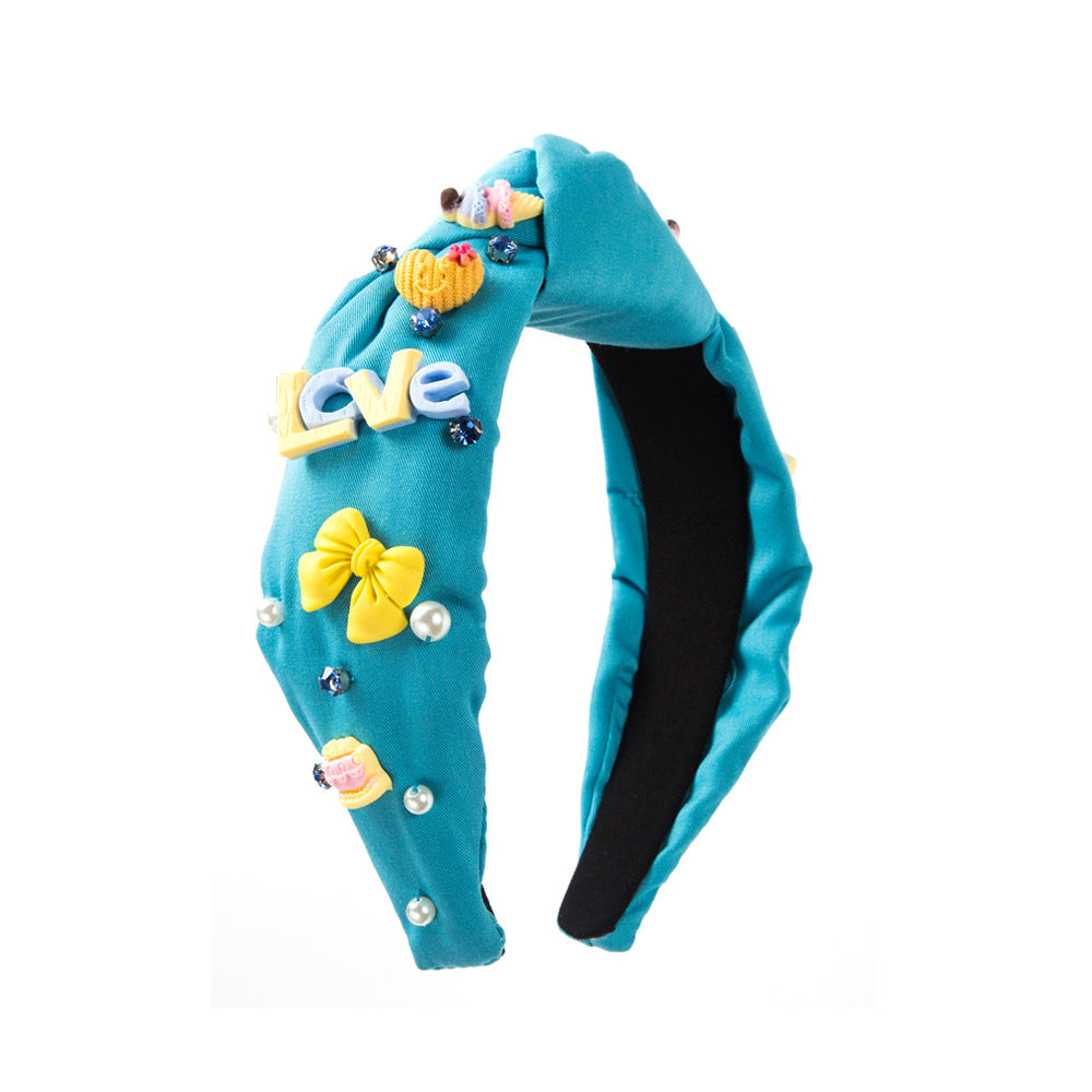 Wholesale Valentine's Day English Letter Macaron Headband